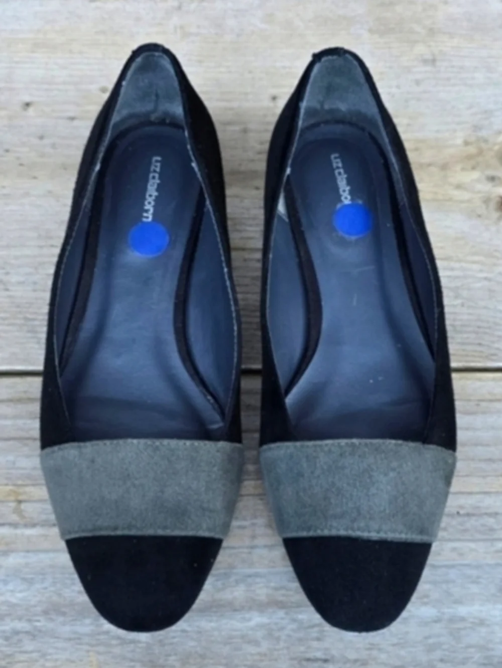 Liz Claiborne Classic Minimalist Suede Pointed Almond Toe Ballet Flats 6.5M